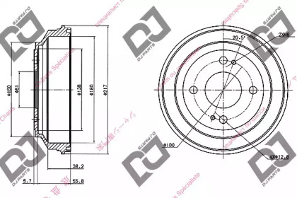 Тормозный барабан DJ PARTS BR1078